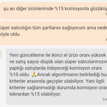 Süper Satıcıyken Komisyon Artışıyla Avantaj Kaybı Yaşadım