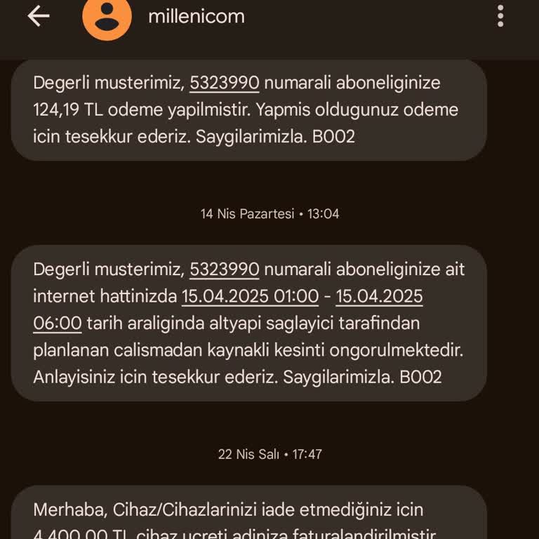 Teslim Edilen Cihazlara Rağmen Haksız Fatura Ve İlgisiz Müşteri Hizmetleri