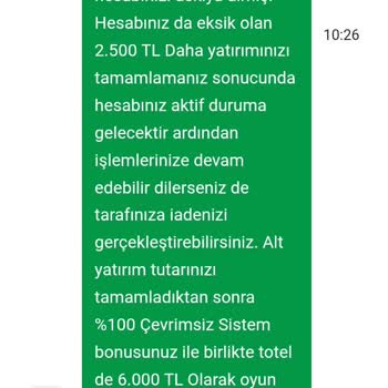 Yatırılan Paranın Hesaba Geçmemesi Ve Ek Yatırım Talebi