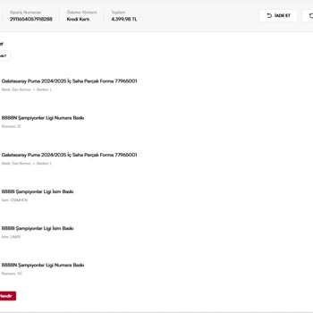 GS Store'dan Alınan Formalarda Tekrar Eden Baskı Sorunları Mağduriyet Yaratıyor