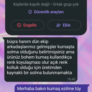 Aldığım Koltuk Takımı 2 Ayda Renk Değiştirdi, Çözüm Bekliyorum