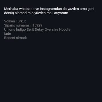 Weswear İade Sürecinde İletişim Kurulamıyor