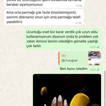 Protez Tırnakta Kötü Deneyim Ve İlgisiz Hizmet