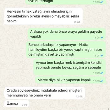 Protez Tırnakta Kötü Deneyim Ve İlgisiz Hizmet