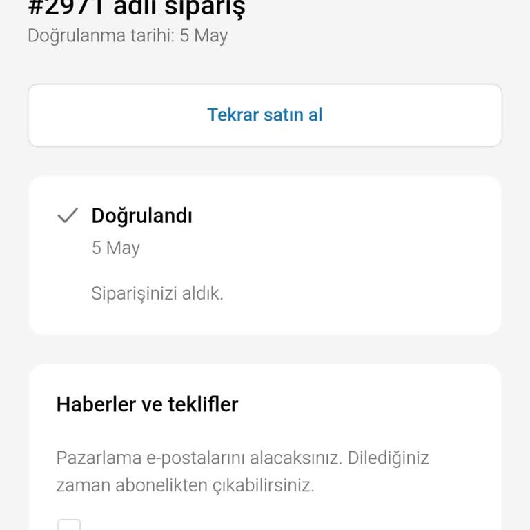 Siparişime Dair Bilgi Ve Geri Dönüş Alamıyorum