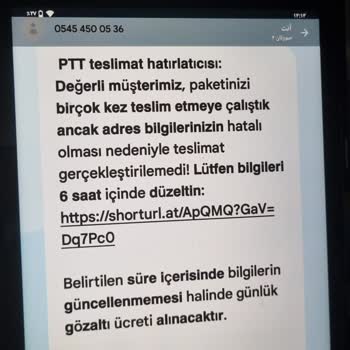 Şüpheli Mesajlar Hakkında Güvenlik Endişesi