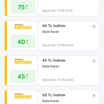 Migros Yemek Kampanyası Kuponu Tanımlanmadı, Hak Kaybı Riski