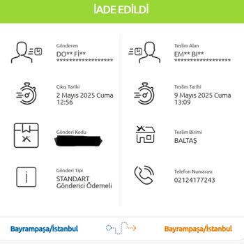 Evde Olmama Rağmen Yurtiçi Kargo Siparişimi Teslim Edemedi