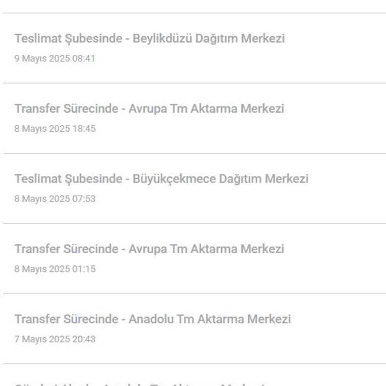 Ertesi Gün Teslim Edilmeyen Ürün Ve Sürekli Kargo Transferi