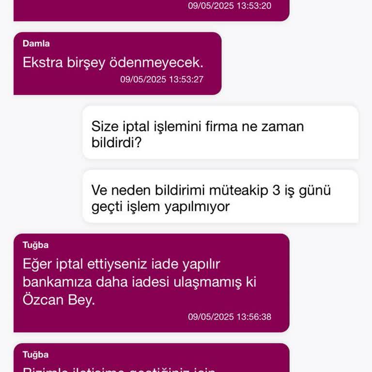 İptal Edilen Siparişin Ücreti Kartıma Yansıtıldı, Sorunum Çözülmüyor