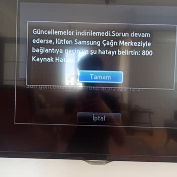 Samsung Smart TV Yazılım Güncelleme Sorunu Ve 800 Hata Kodu