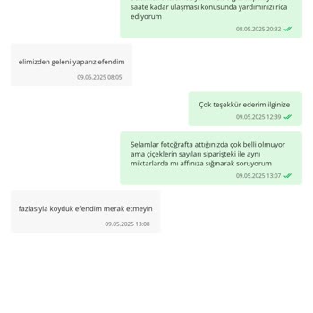 Kızımın Hevesle Beklediği Çiçek Zamanında Teslim Edilmedi Büyük Hayal Kırıklığı Yaşadık
