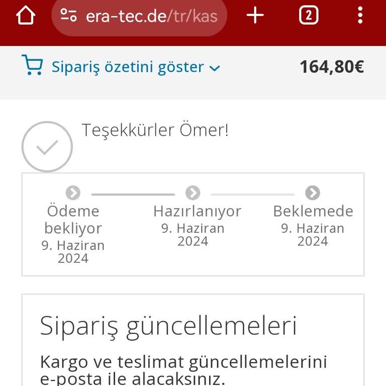 Eratec Pizzaofen Lieferung verzögert sich, Stornierungsanfrage nicht bearbeitet