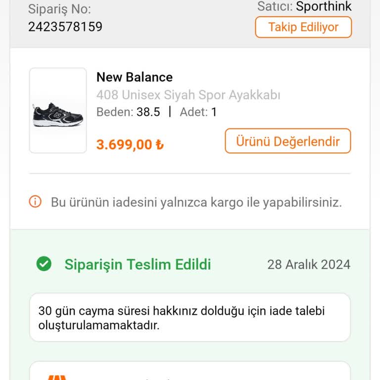 Aynı Numara Siyah Ayakkabıda Üretim Sorunu Ve FLO'dan İnceleme Desteği Alamama