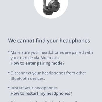 JBL Kulaklığın Uygulama Üzerinden Ayarlarına Erişemiyorum