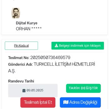 Dijital Kurye İle Sim Kart Teslimatında Yetersiz Bildirim Ve Teslimat Sorunu