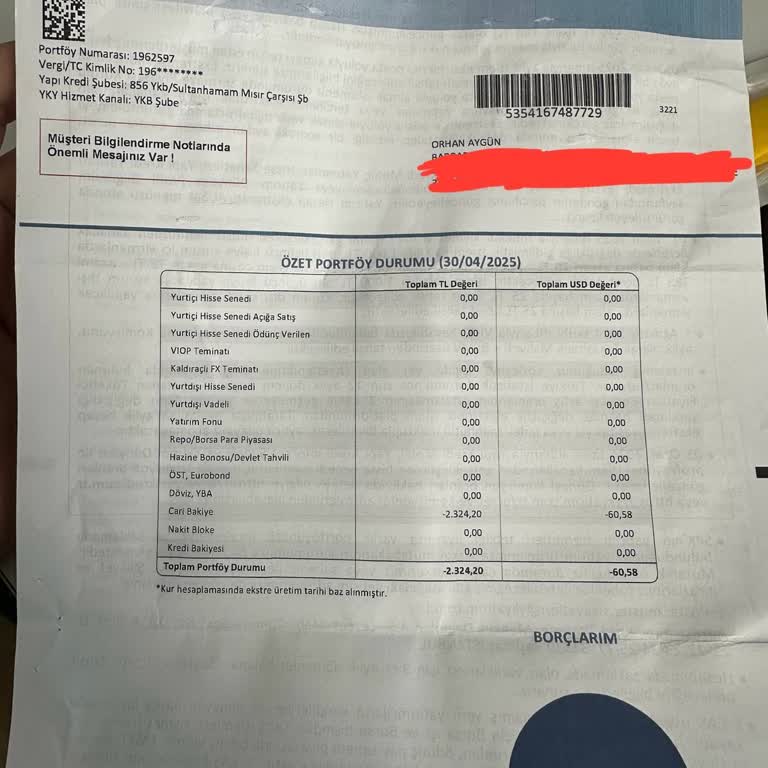 Bilgilendirme Yapılmadan Hesaba Borç Ve Faiz İşletilmesi