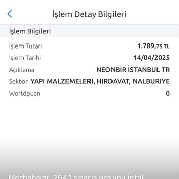 Neonbir Siparişim Gelmedi