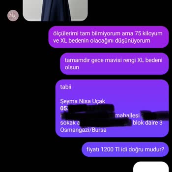Abiye Siparişimle İlgili İletişim Eksikliği Yaşadım