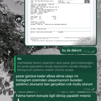 Abiye Siparişimle İlgili İletişim Eksikliği Yaşadım