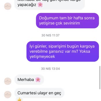 Doğum Sonrası Siparişim Gönderilmedi, Ücret İadem Yapılmadı