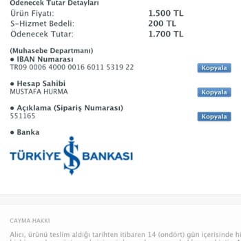 Sahibinden Adıyla Ödeme Yönlendirmesi Mağduriyet Yaşattı