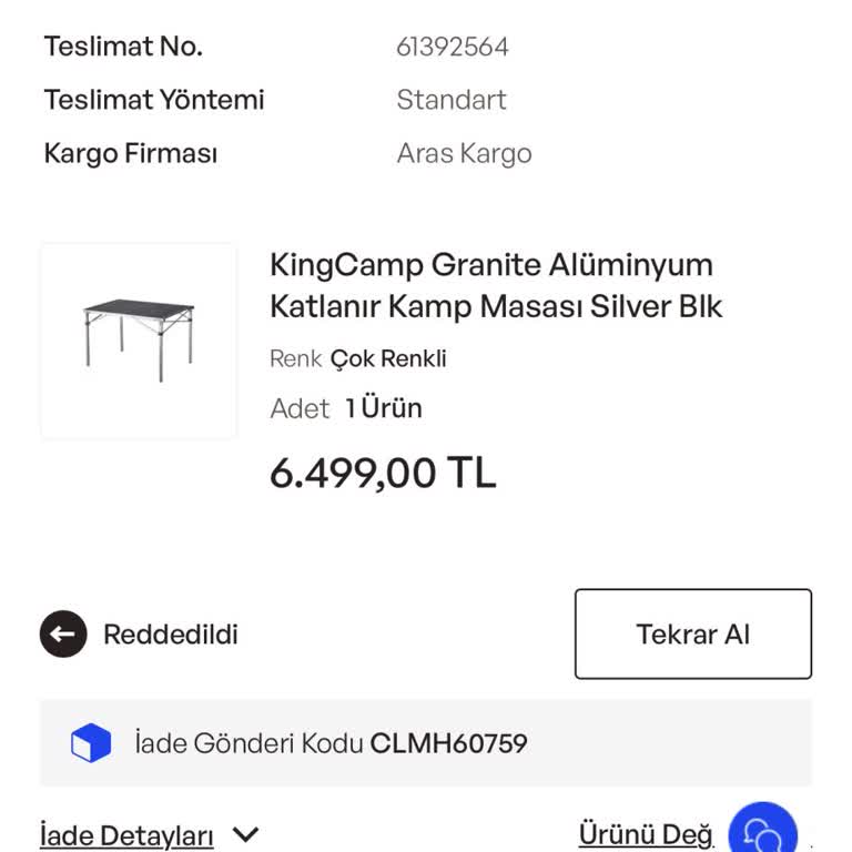 Aldığım Masada Çizik Vardı, İade Sürecinde İlgisizlikle Karşılaştım
