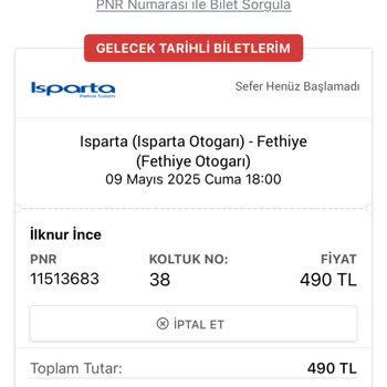 Otobüs Bileti İptalinde Eksik İade Ve Fiyat Tutarsızlığı Mağduriyeti