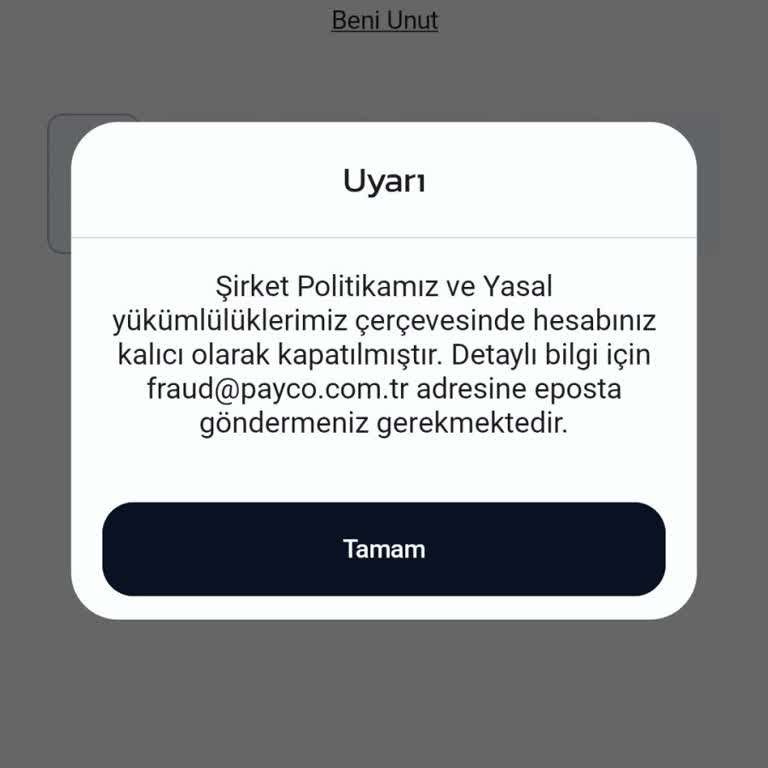 Payco Hesabım Kapatıldı, Param Mağdur Edildi