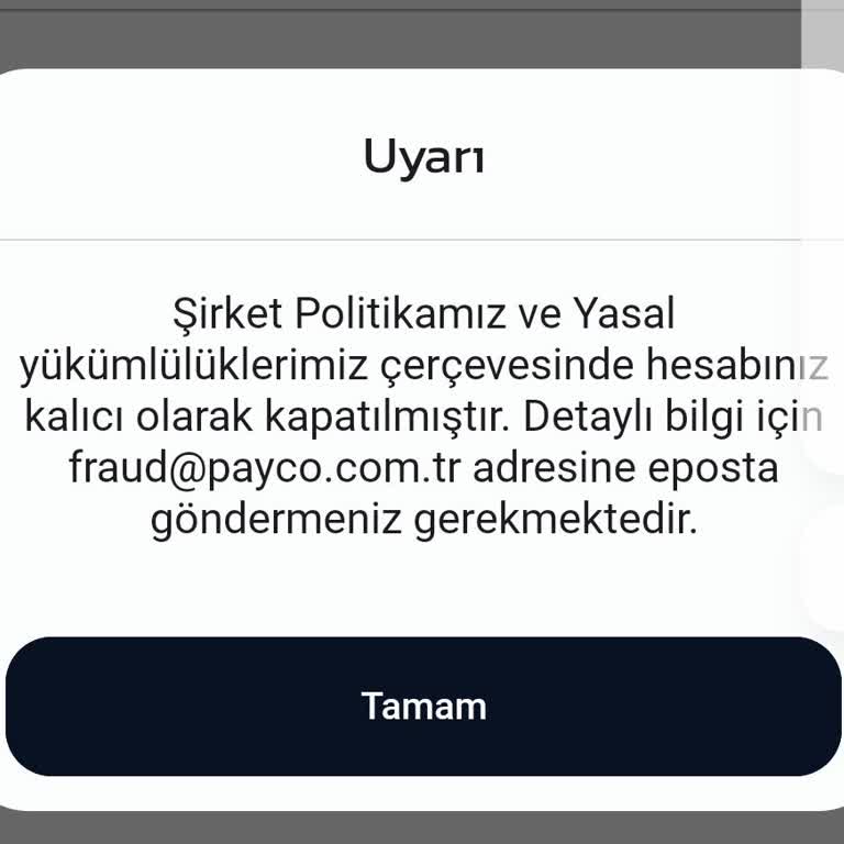 Payco'da Hesabım Kapandı, Paramı Alamıyorum!