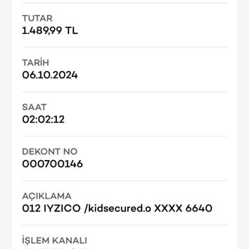 Detectico Einjähriges Probeabonnement falsche Abbuchung von 1.490 ₺