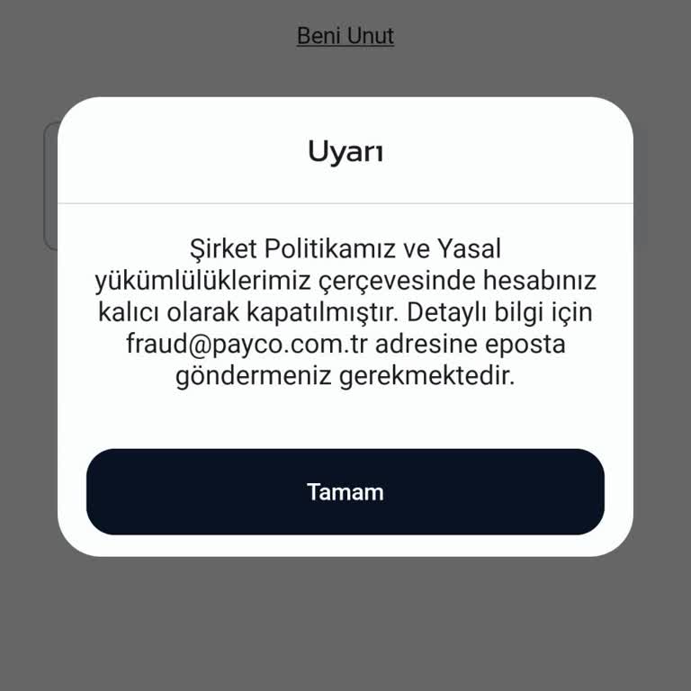 Payco Bankası Hesabım Kapandı, Param İade Edilmiyor