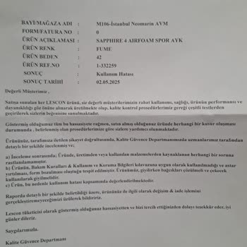 Ayakkabıda Erken Deformasyon Ve Kullanıcı Hatası Gerekçesiyle Olumsuz Müşteri Deneyimi