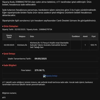 Aynı Üründe 3 Kez Sorun, Eksik Parça Ve İptal Mağduriyeti