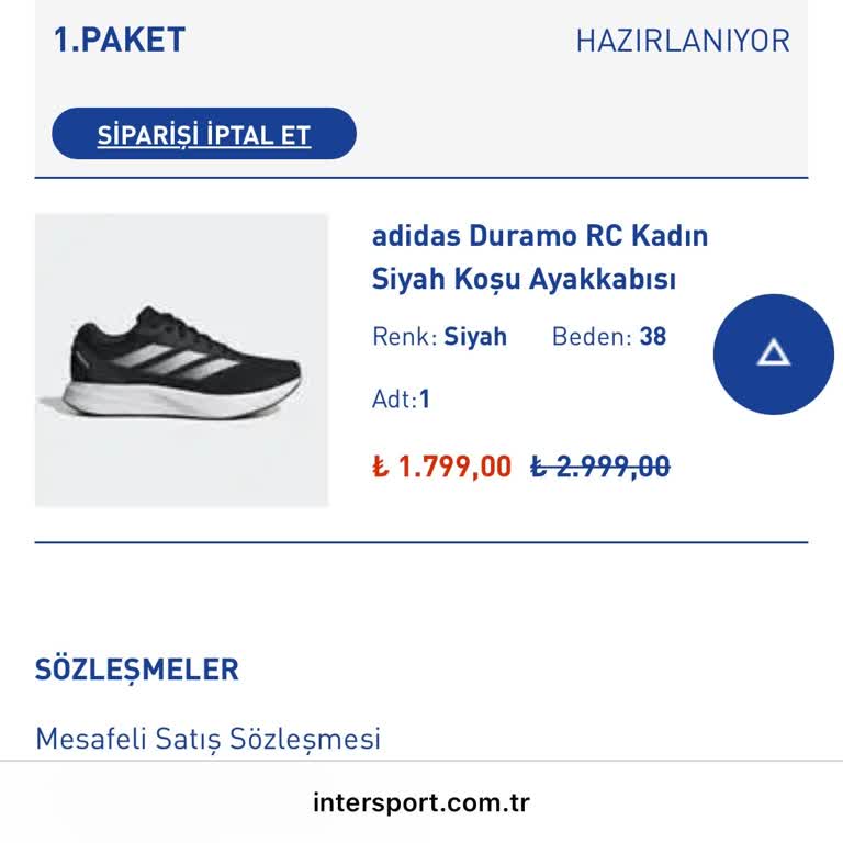 Intersport Doğum Günü Hediyesi İçin Sipariş Verdiğim Ayakkabının Teslimatı Gecikti