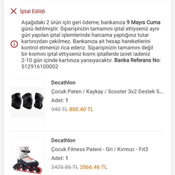 Stokta Olan Ürün Siparişim Fiyat Artışı Sonrası Keyfi İptal Edildi