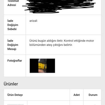 Arızalı Matkap İçin İade Sürecinde Mağdur Ediliyorum, Kargo Kodum Verilmiyor