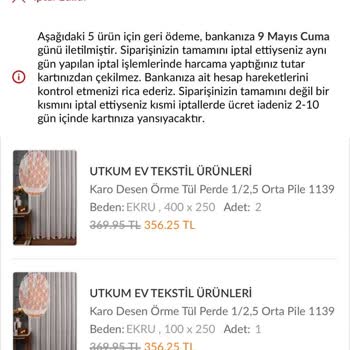 Siparişim Onayım Dışında İptal Edildi, Ürünlerimin Gönderilmesini Talep Ediyorum