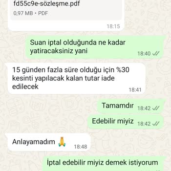 İptal Sonrası Ücret İadesi Yapılmıyor, Mağdur Edildim