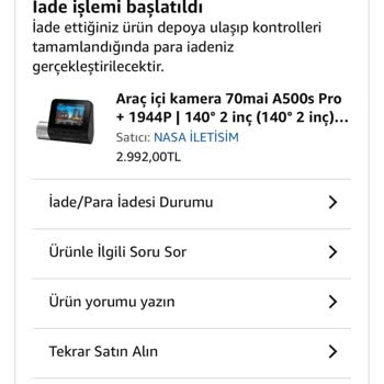 İade Edilen Ürünün Ücretinin Geri Ödenmemesi Ve İletişim Eksikliği