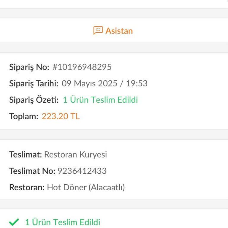 Siparişte Soğuk Ve Kalitesiz Ürün Teslimatı