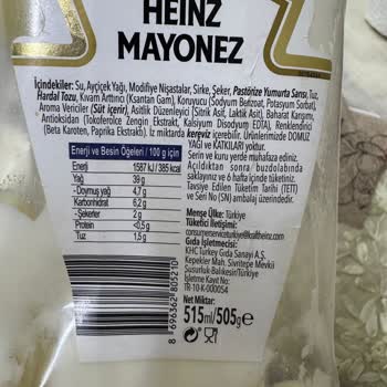 Heinz Light Mayonez Yağ Oranı Klasik Ürünle Aynı Görünüyor, Etiket Hatası Mı Var