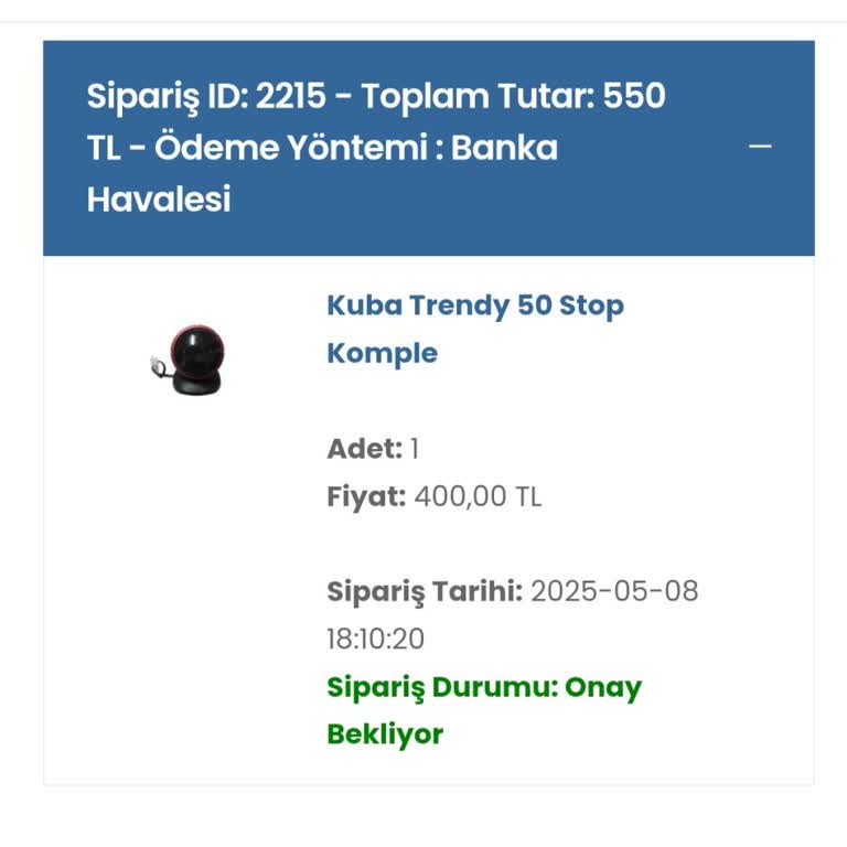 Rsmotoyedek.com Ürünümü Göndermedi, Paramı Da İade Etmedi