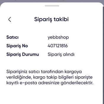 Siparişim Onaylandıktan Sonra Bilgi Alamadım