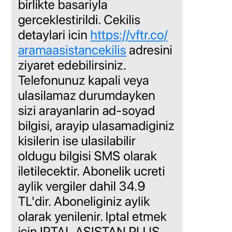 Vodafone Arama Asistanı Plus Hizmeti Ve Yanlış Yönlendirme Sorunu