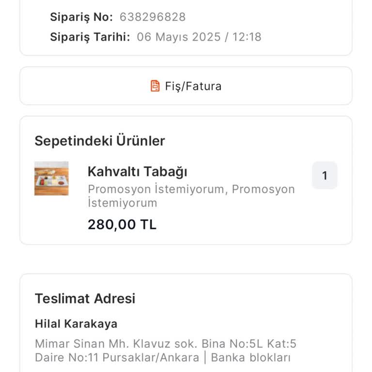 Teslim Edilmeyen Siparişin Ücretinin Alınması Ve İlgisiz Müşteri Hizmeti