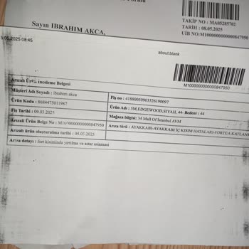 Reebok Ayakkabının Kısa Sürede Deformesi Ve Kullanıcı Hatası Denilmesi
