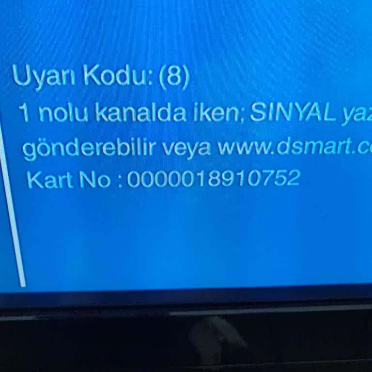 D-Smart'ta Tekrarlayan 'Uyarı Kodu:8' Sorunu İçin Kalıcı Çözüm Talebi