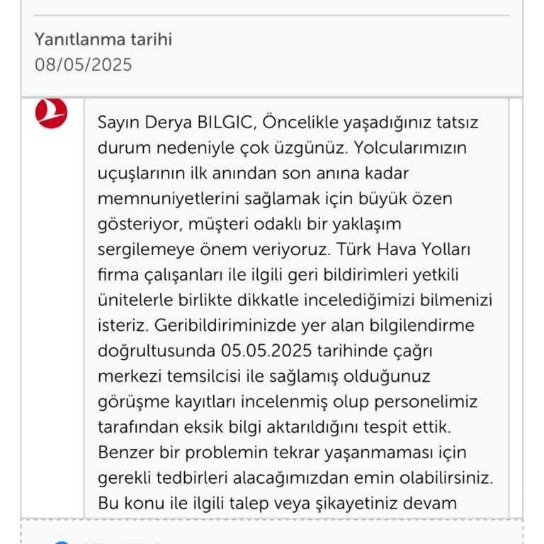 Bebekli Yolculukta Puset Talebim Yanlış İşleme Alındı Çözüm Sunulmadı