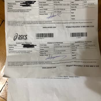 Ürün İç Astarında Hızlı Deformasyon Ve Yetersiz Müşteri Hizmeti